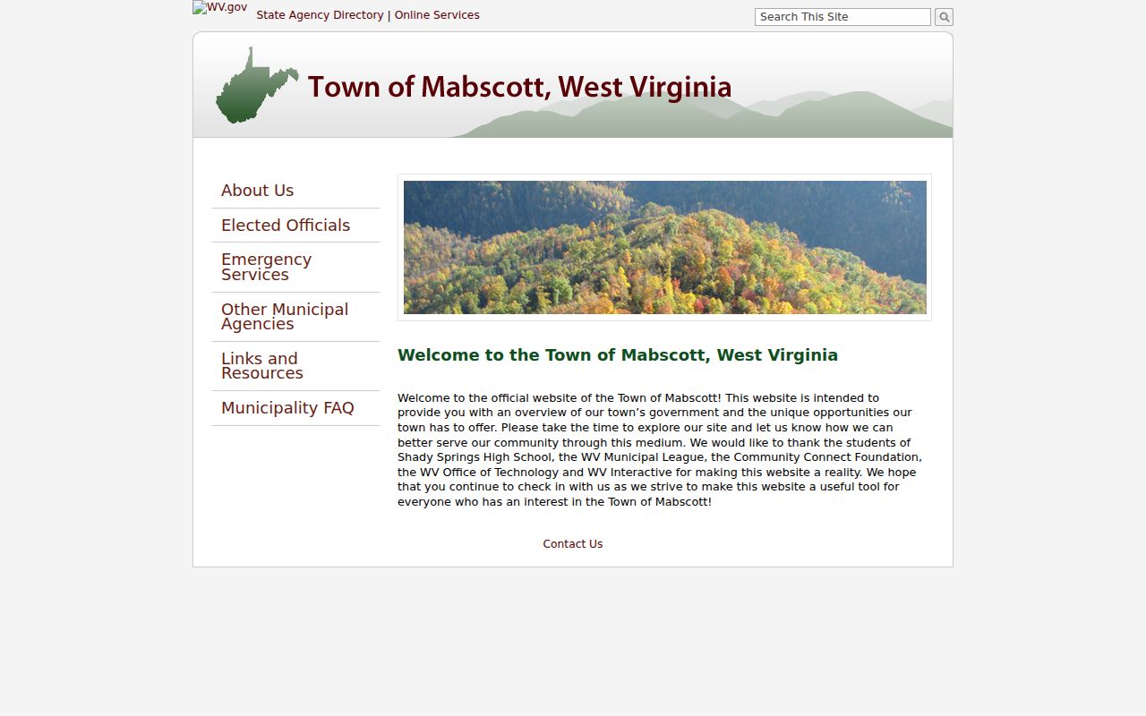 Mabscott criminal records town government homepage