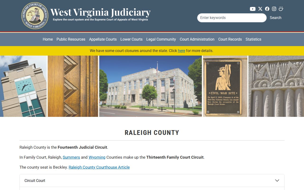 Raleigh County criminal court cases directory